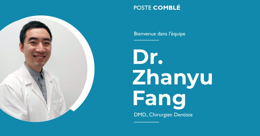Rejoignez-nous pour accueillir Dr. Zhanyu Fang à notre clinique